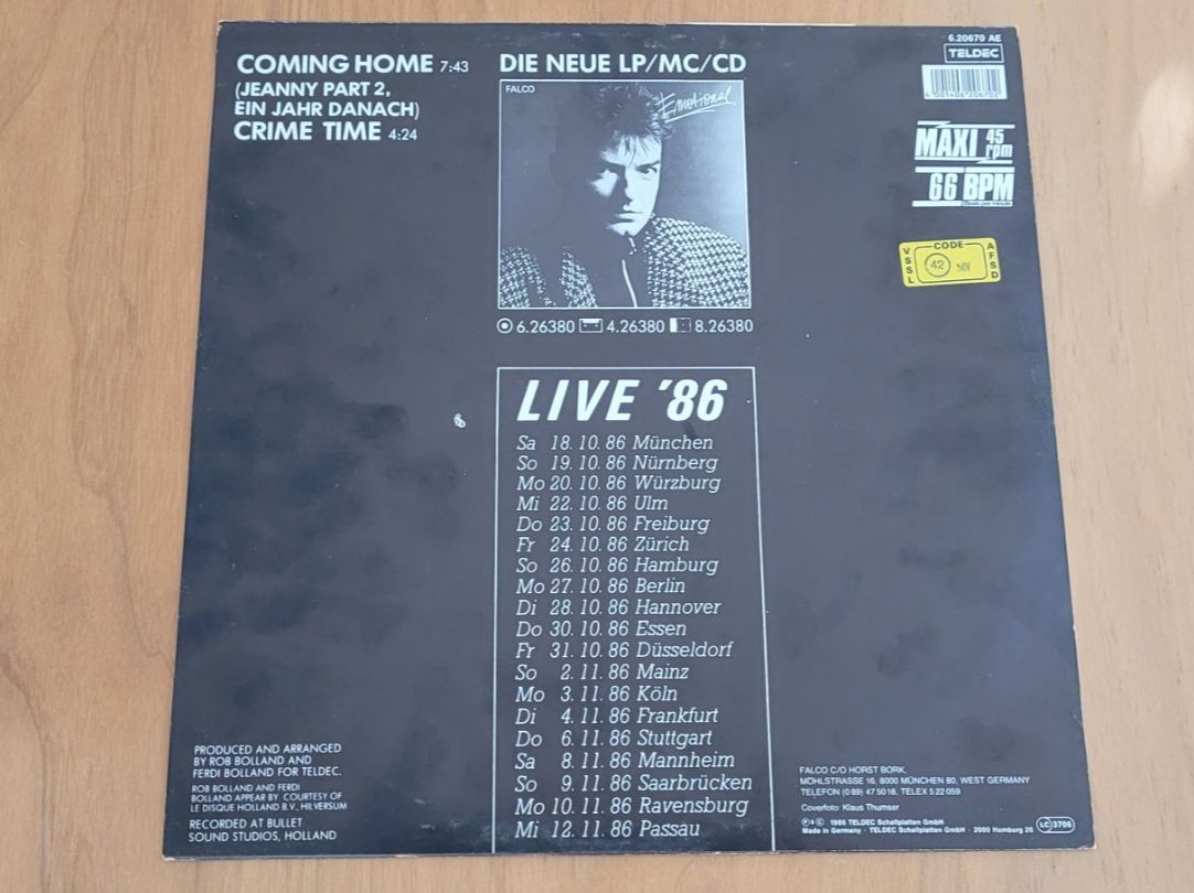 Vinyles: Falco Maxi-Single – D'occasion à Martigny par MZ-67 1