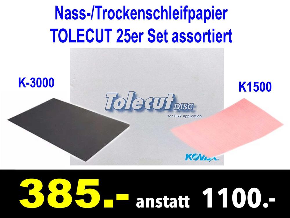 🔴 Nass-/Trockenschleifpapier TOLECUT 25er Set /644x (Gebraucht) in ...