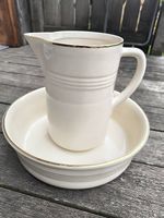 Alte Waschgarnitur mit Goldrand  3-teilig  Vintage
