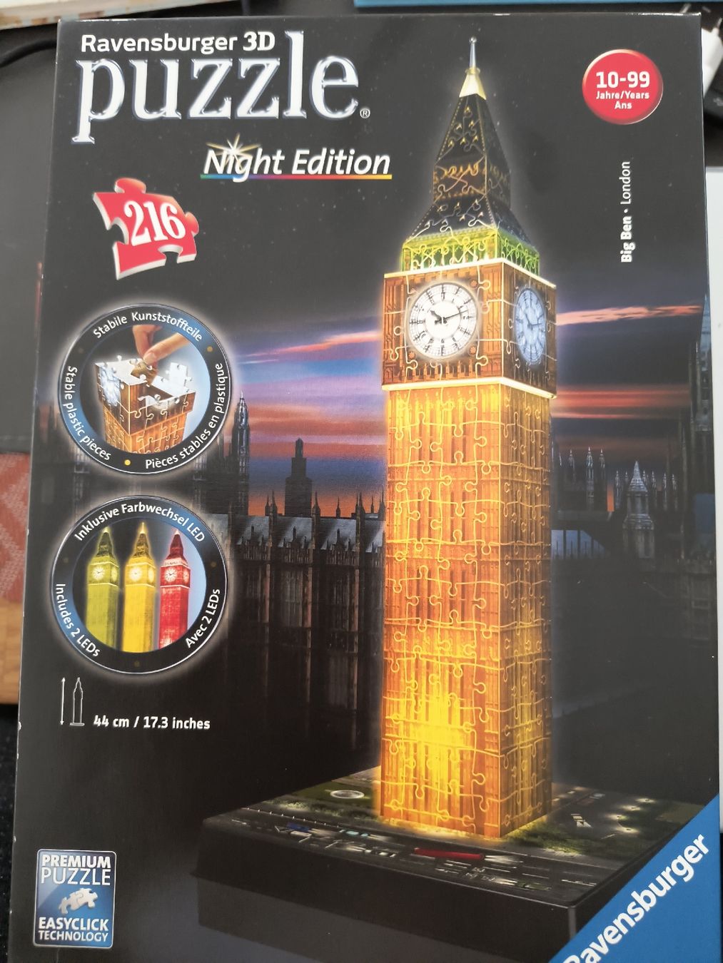 Ravensburger Puzzle: 3D Puzzle Big Ben Night Edition LED – Usato da Oberweningen venduto da Bumblebee2