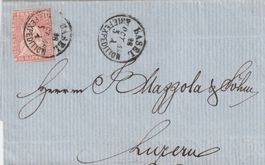 Strubel Brief 1858 von Basel, sehr gut erhalten Nr.24G