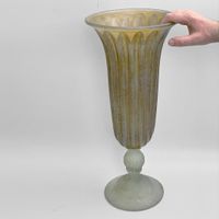 Riesige Murano Vase im Scavo Stil 60 cm