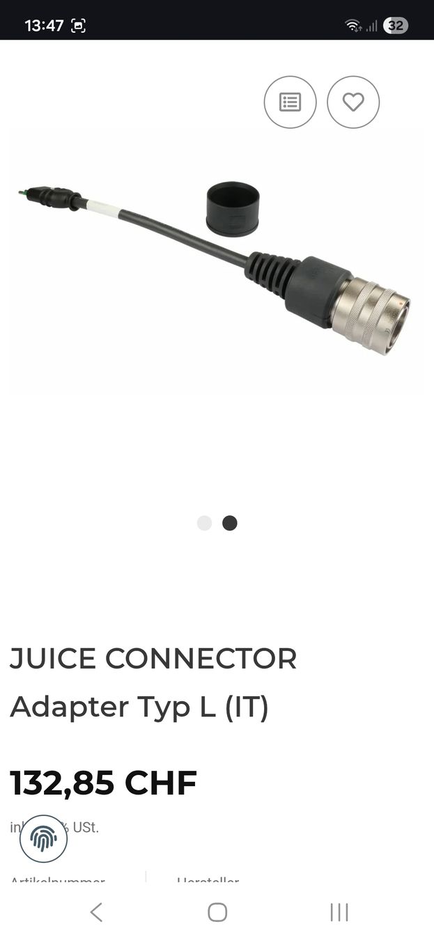 Juice Batterie-Ladegeräte: juice connector Adapter Typ L (IT) – Gebraucht aus Oberburg von uwy_l28k 1