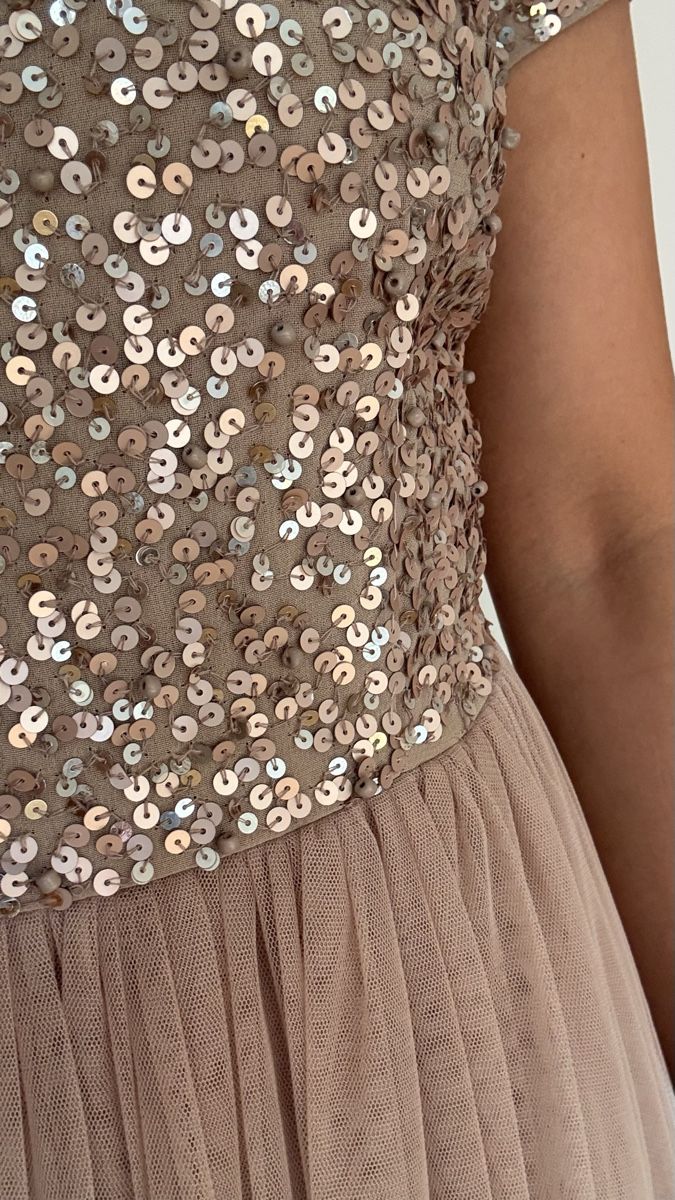 Zalando Vestiti: Sequin Evening Dress | EU 36 | Blush Nude – Nuovo (secondo la descrizione) da Zürich venduto da Semokay 3