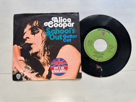 ALICE COOPER tolle Single Schoo's out Kult Glam Hard Cover 1