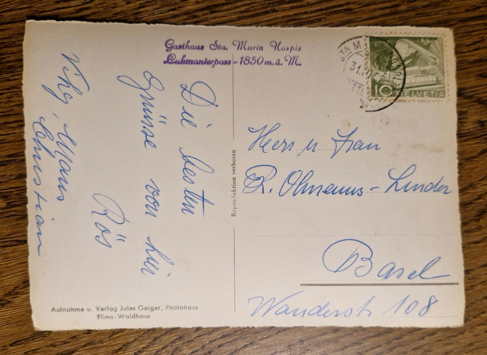 Cartoline postali: Piano do Segno 1958 – Usato da Ebikon venduto da Donar50 1