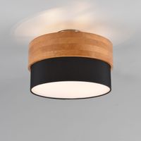 Deckenleuchte, Schwarz, 30 cm Ø, Holz