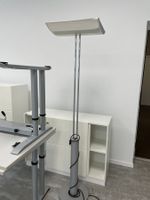 2 Design-Stehlampen mit flachem Schirm – funktionsfähig