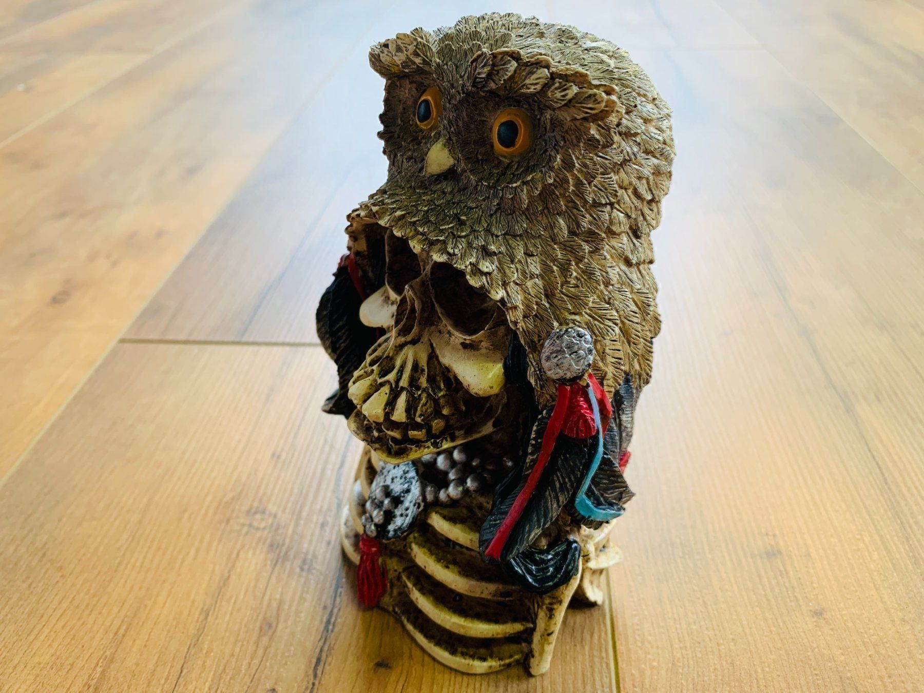 Sculture & Statue: Totenschädel Schädel SKULL Eule 15cm NEU – Nuovo e nell'imballaggio originale da Bergdietikon venduto da shopAgent 5