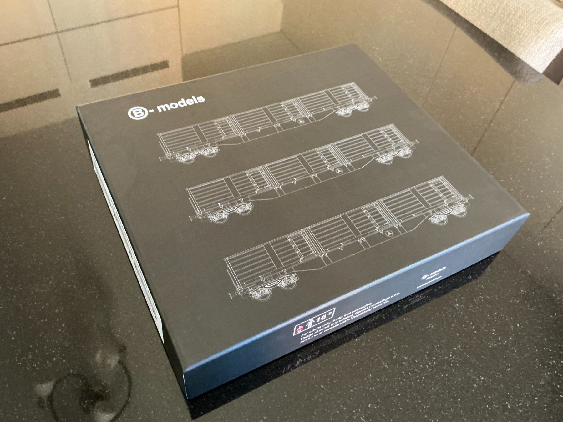 Modellini di ferrovie: H0 B-Models 3 Containertragwagen Sgns D-AAEC – Nuovo (secondo la descrizione) da Wald ZH venduto da Plattenbande 3