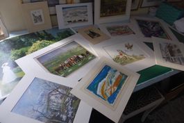 Lot Bilder - Diverse Drucke, Lithos, Stiche usw. im PP