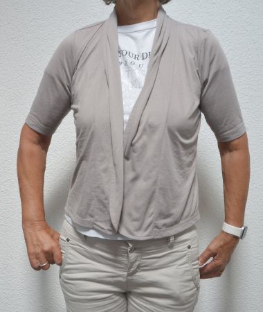 leichte, offene Kurzarm Shirtjacke von Tom Tailor, Gr. M