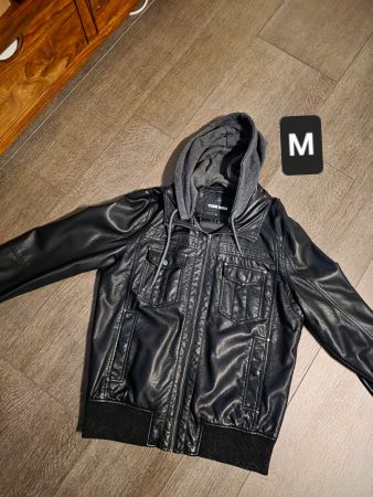 Herren Jacke Your Turn Kunstleder mit Kapuze Grösse M geb...