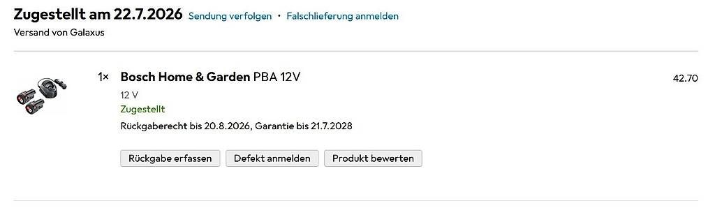 Bosch Batterie: NEU Bosch 12V Set mit Ladegerät GAL – Nuovo (secondo la descrizione) da Hellbühl venduto da Retalh 1