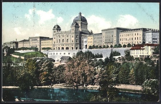 Cartes postales: AK Bern, Bundespalast mit Teichanlage – D'occasion à Berlin par bartko-reher