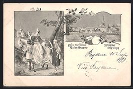 Payerne, Panorama, Frau zu Pferde und Sp