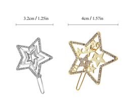 Dior Hair Pins Star Design Gold Tone - NEW