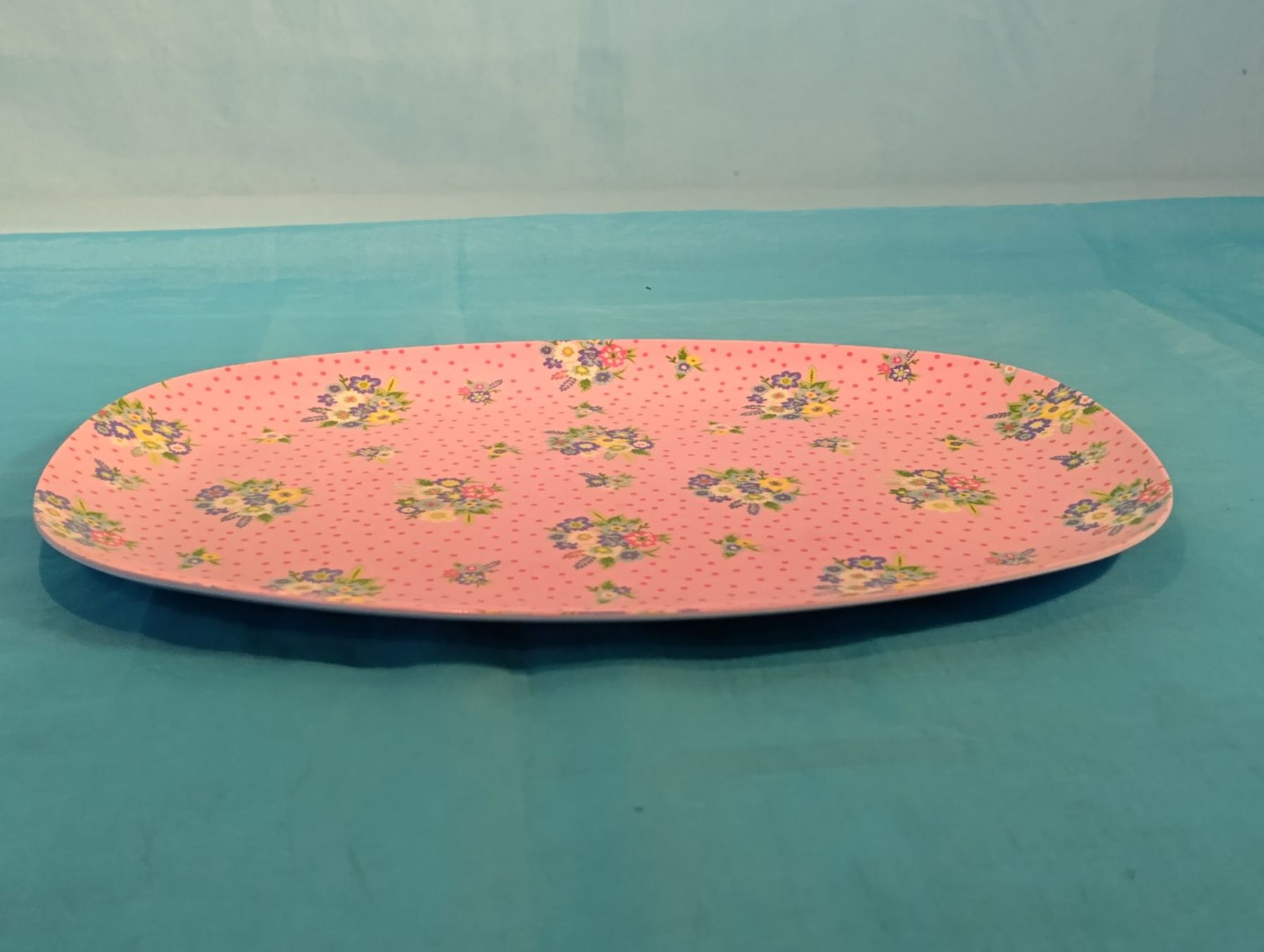 Servierplatten: Rice Serviertableau, rosa mit Blumen – Gebraucht aus Bellach von JingleCherry 2