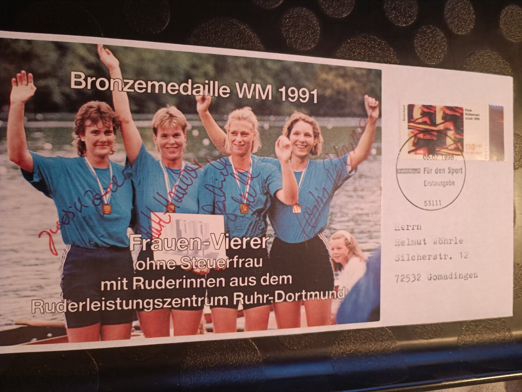 Autogramme: WM Broze 1991 DE- handsigniert mit Sonderstempel FDC – Gebraucht aus Menziken von Artographs