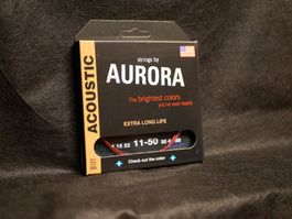 Aurora Premium Acoustic Guitar Strings Medium-light - Rot