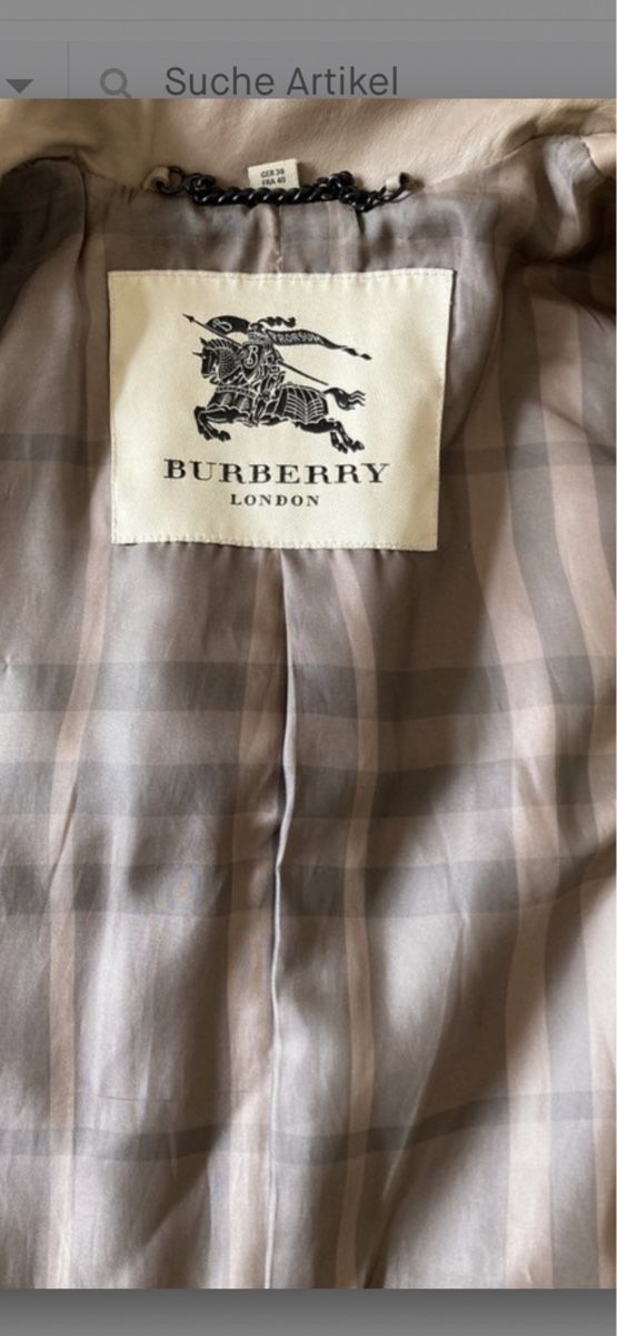 Burberry Mäntel: Burberry Leder Trenchcoat! M-L – Gebraucht aus Fruthwilen von Mariya13 4