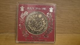 Souvenir-Medaille Royal Wedding Lady Diana Spencer 1981
