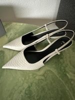 ZARA SlingPumps - weiss - Gr. 42 - Leder - NEU