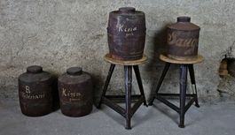 4x alte Teedosen, Büchsen, Blechdosen, Vorratsbehälter