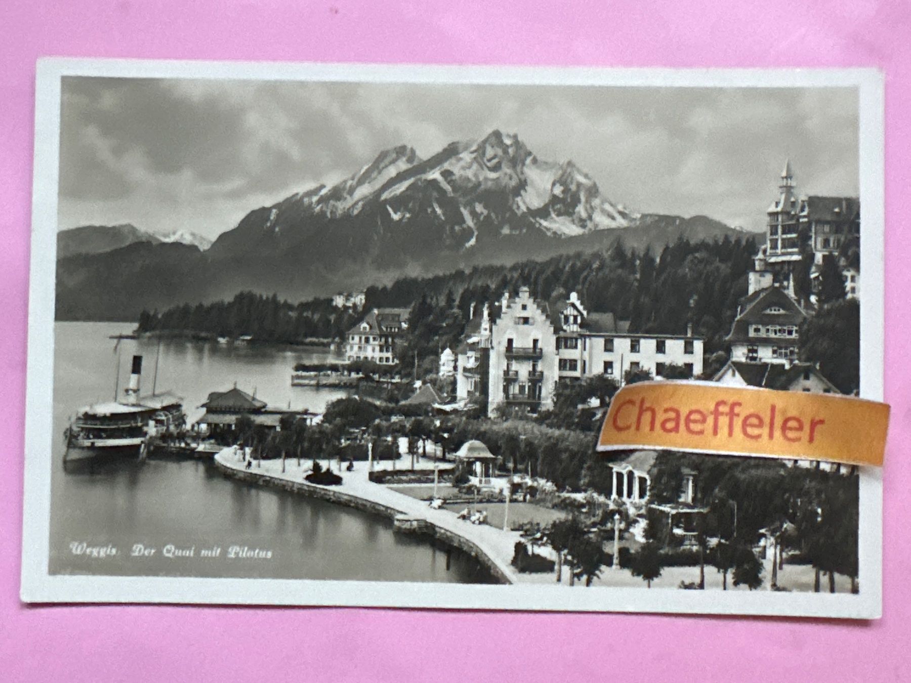 Cartes postales: Weggis. Der Quai mit Pilatus – D'occasion à Zürich par Chaeffeler