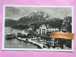 Weggis. Der Quai mit Pilatus