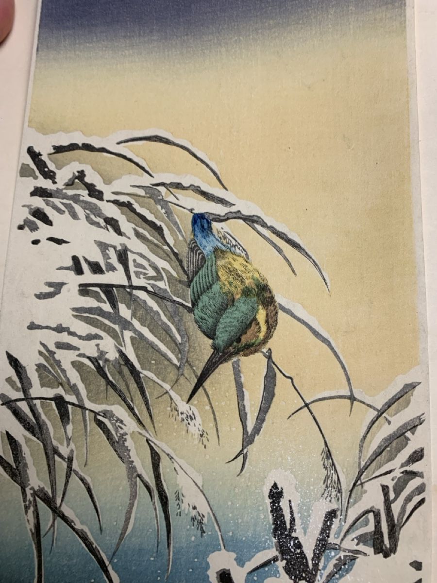 Dipinti: Fuyo (Narazaki Eishô): Kingfisher  – Usato da Wolfhalden venduto da SecondAntique 2