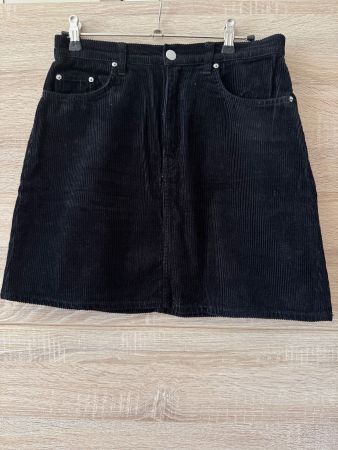 Jupe denim velours noire