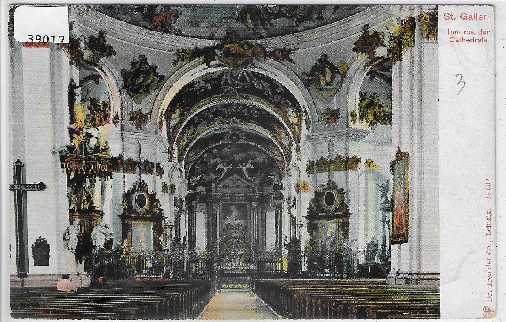Cartoline postali: St. Gallen - Inneres der Cathedrale – Usato da Ettingen venduto da Kartenplanet