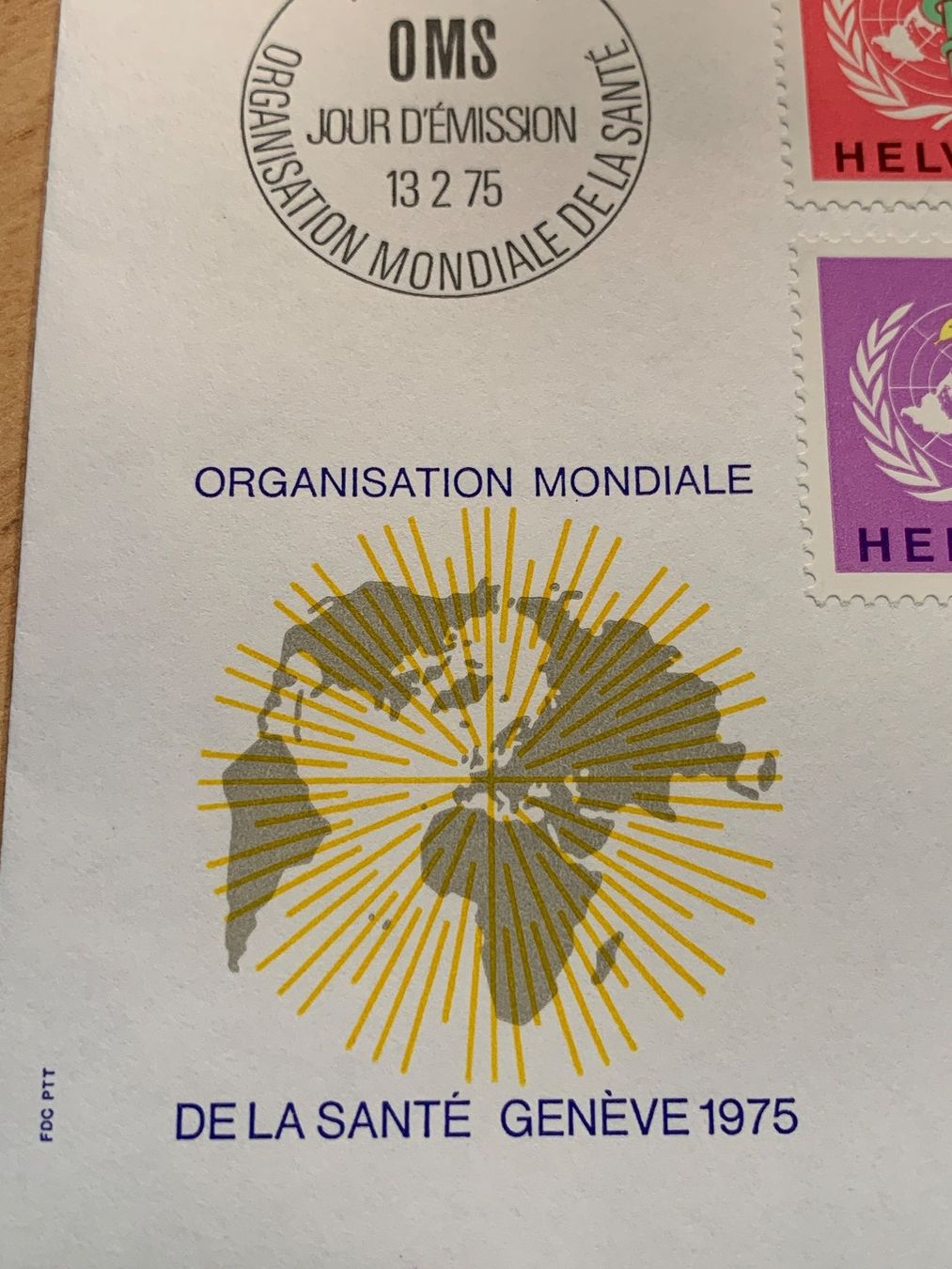 Tutti i francobolli: OMS Ersttagsbrief 13.2.75 Genf WHO – Usato da Ibach venduto da lisch3 3