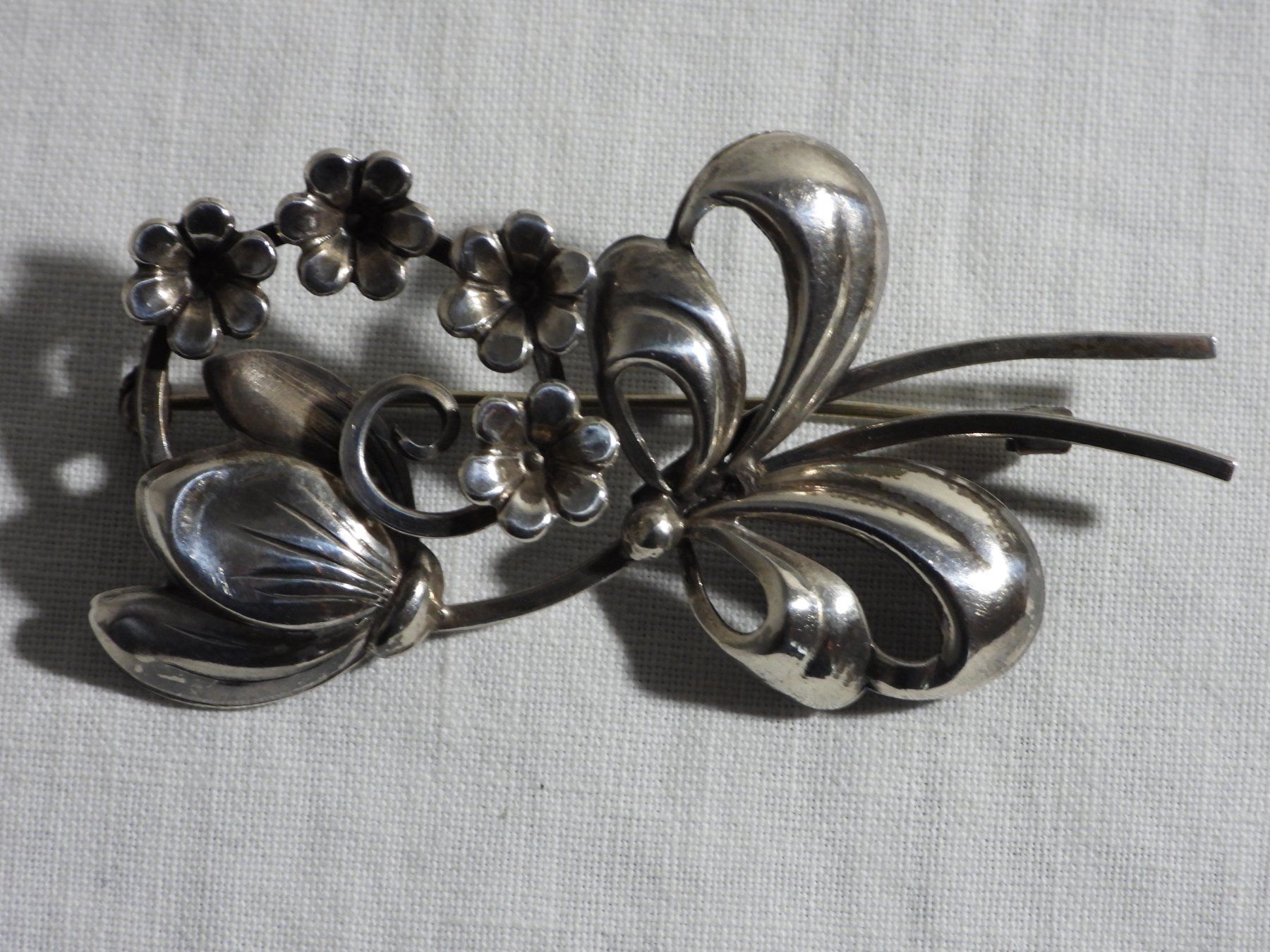 Spille & Fermagli: Silber Brosche Blumenbouquet – Usato da Dübendorf venduto da alracfo 2