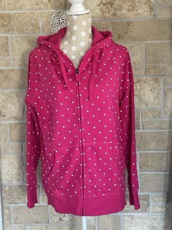 Basics C&A Sweatjacke Pink mit Pünktli, Grösse L, Neuwertig!