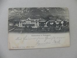 Karte Wallenstadt Walenstadt SG Spital Krankenhaus Jahr 1903