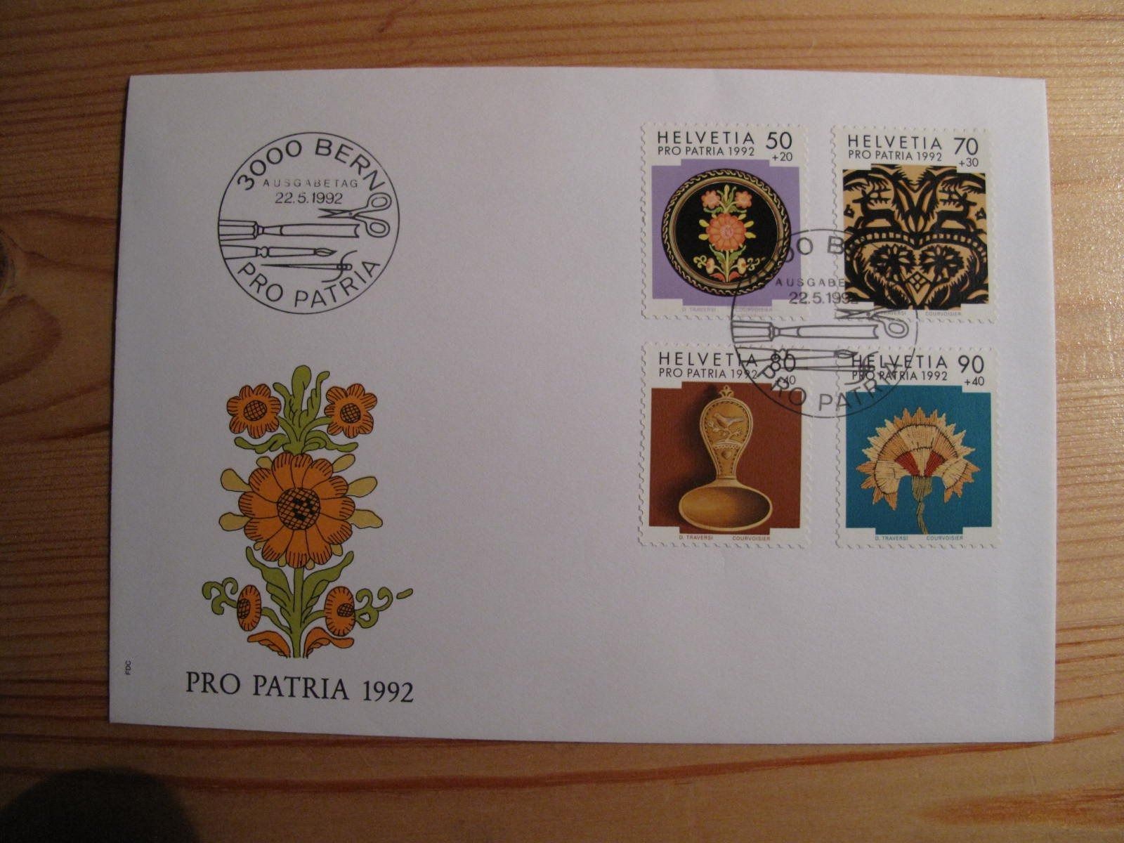Tutti i francobolli: Pro Patria 1992 FDC – Usato da Wil SG venduto da fva01