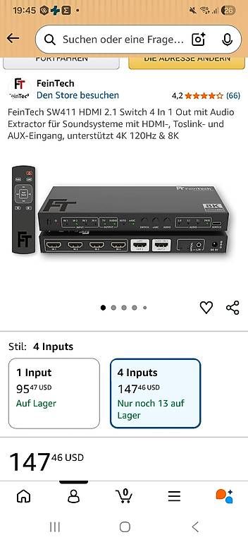 Hub & Switch: VSWO4101    HDMI switch mit audio extraction  – Usato da Zürich venduto da MirkoOezen
