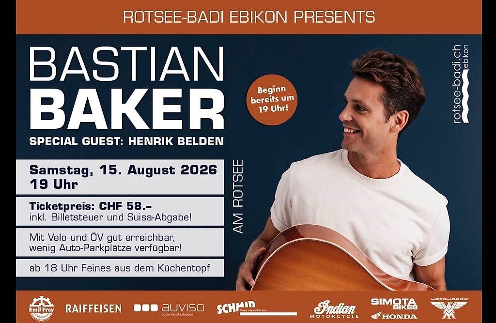 Billets: Bastian Baker Konzert Ticket 15. August 2026 – Neuf avec emballage d'origine à Kräiligen par del_v787