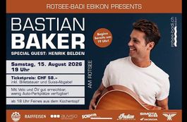 Bastian Baker Konzert Ticket 15. August 2026