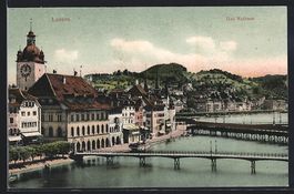 Luzern, Das Rathaus aus der Vogelschau