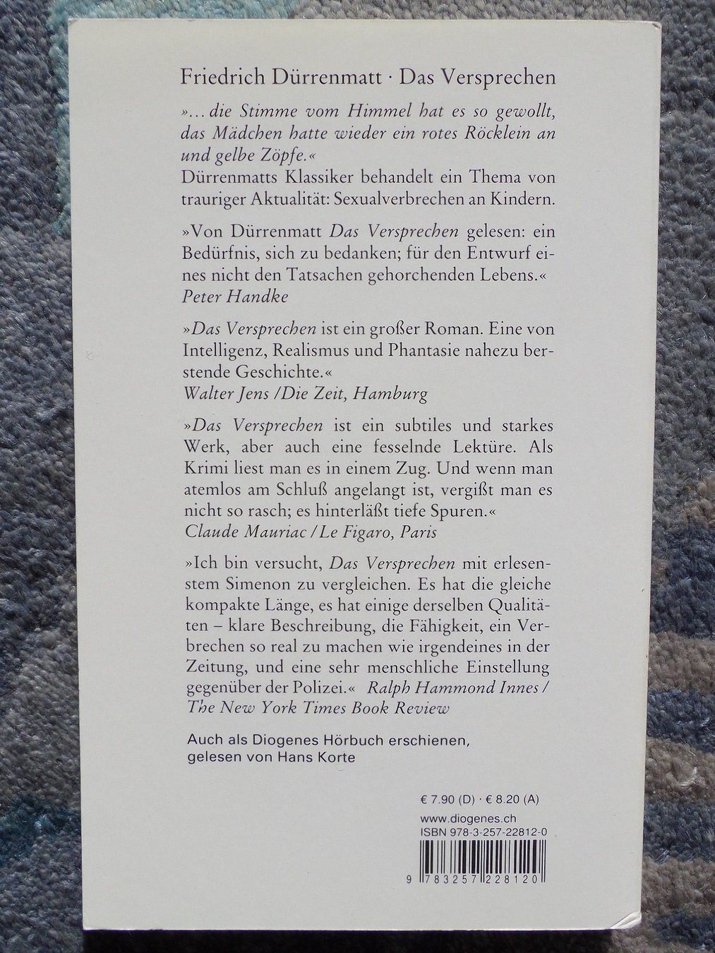 Livres: Dürrenmatt: Das Versprechen – D'occasion à Uster par urs_75by 1
