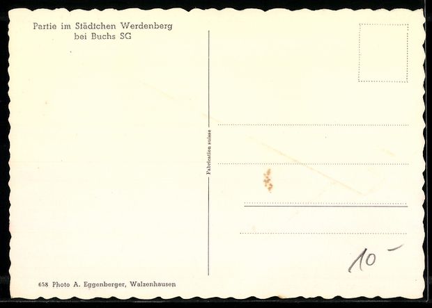 Ansichtskarten: AK Werdenberg bei Buchs, Partie im Ort – Gebraucht aus Berlin von bartko-reher 1