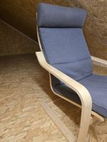IKEA Poäng Sessel Holz hell Bezug grau guter Zustand