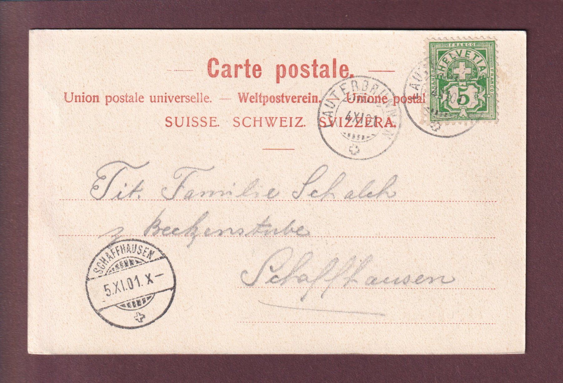 Cartoline postali: EIGER - MÖNCH - JUNGFRAU - 1901 – Usato da Pully venduto da nicecards 1