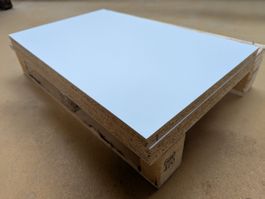 Spanplatte weiss beschichtet 19 mm, Rest 53 x 32 cm