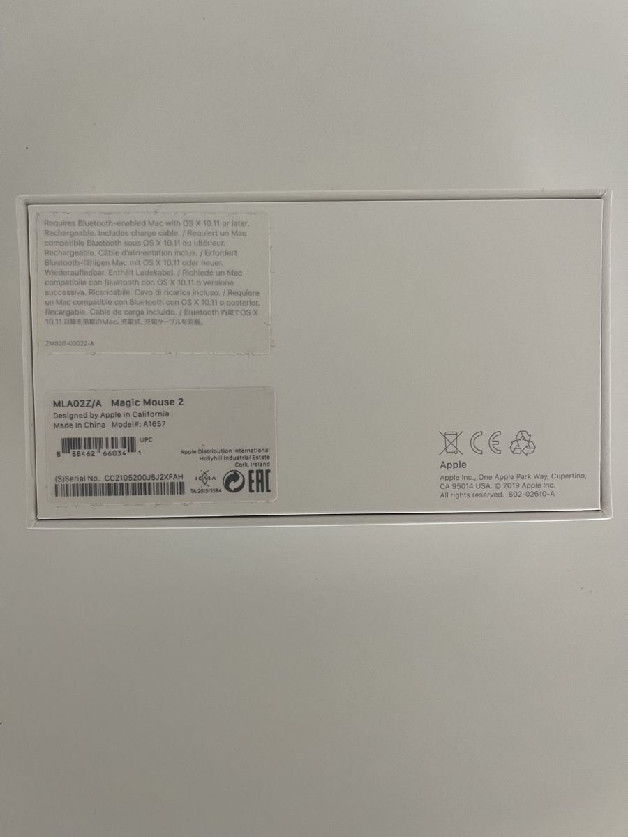 Apple Souris: Apple Magic Mouse 2 kabellos Bluetooth ungebraucht – Neuf (Voir description) à Zürich par corinagustin 1