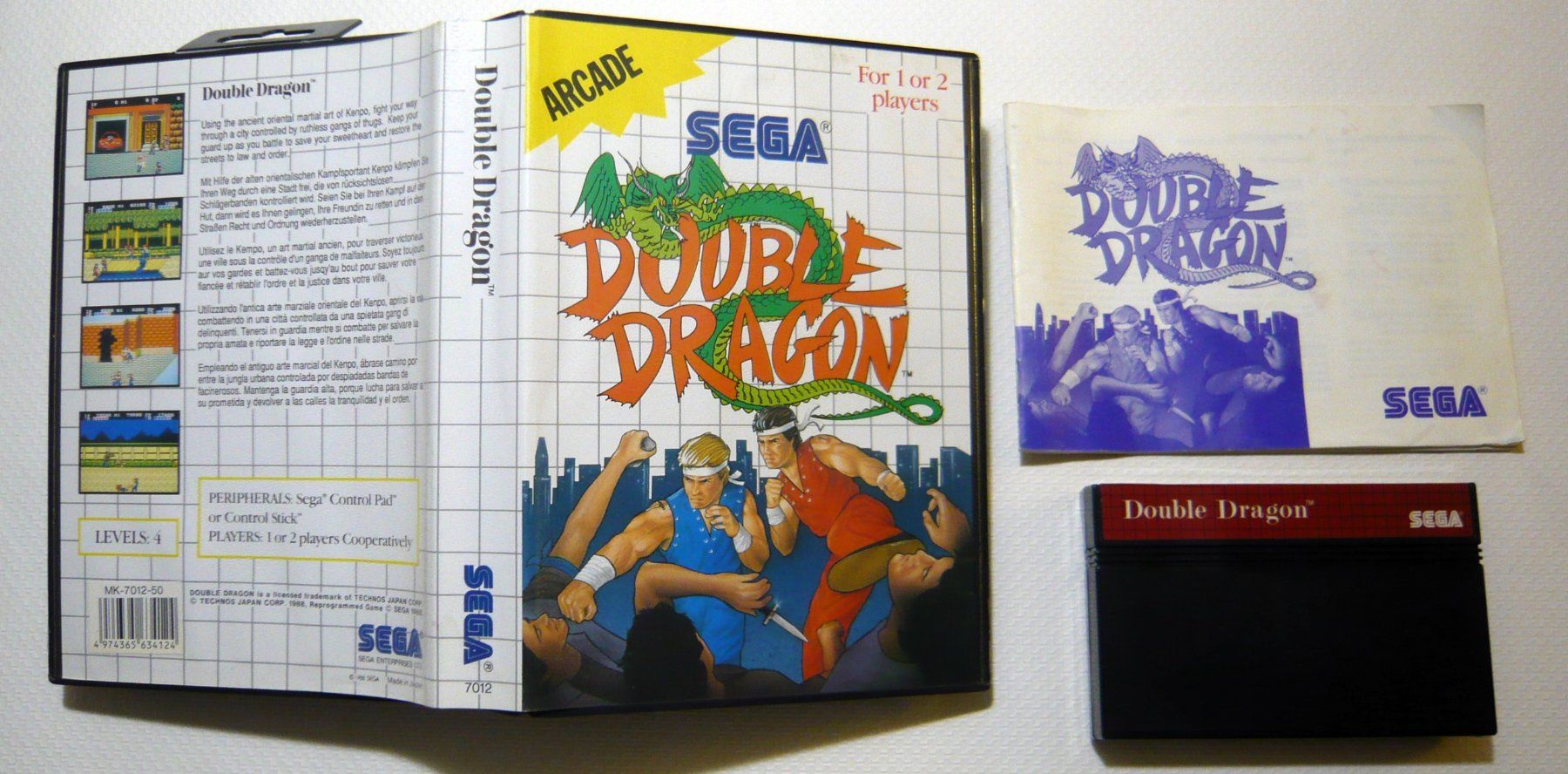 Sega Giochi: SEGA Master System : Double dragon, 1988, CIB ! – Usato da Onex venduto da Jaguar1986 1