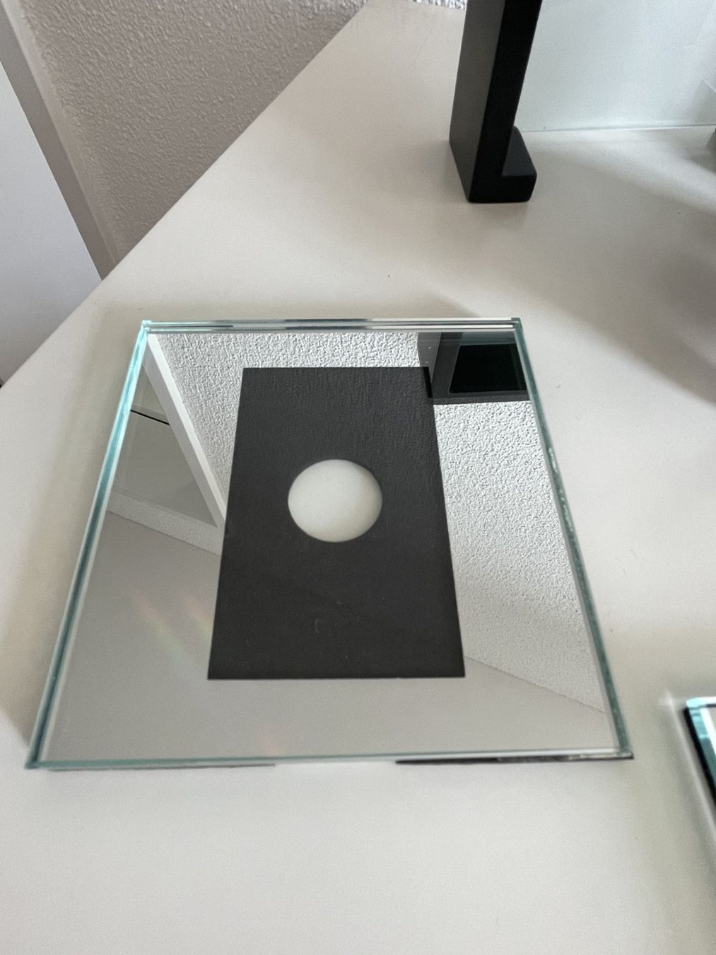 Sottobicchieri: 4 schlichte Spieghel/Glasuntersetzer mit Halter 10x10cm – Usato da Winkel venduto da Kade50 3